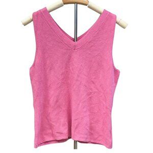 George SOFT Sleevess Knit Pink Top V-neck Tank Layering Classic Stretchy Medium